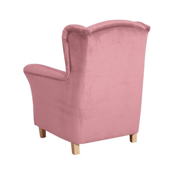 Ružové kreslo Max Winzer Agnetha Suede-image-1