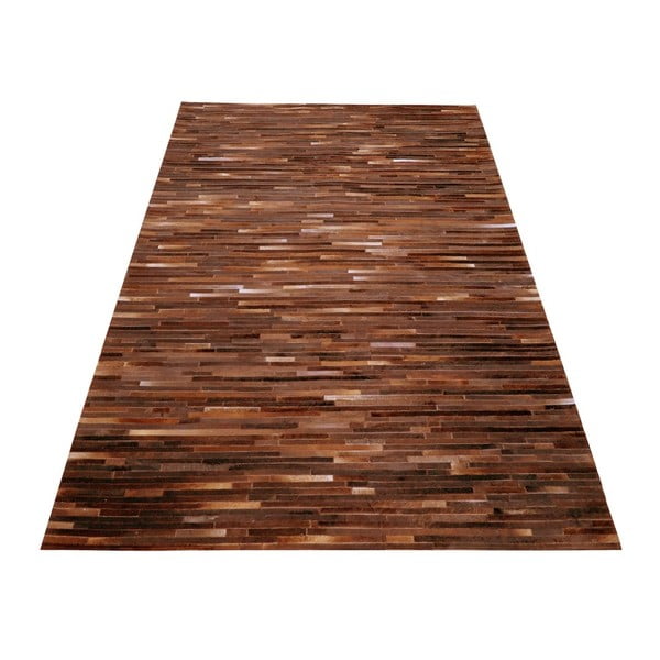 Hnedý koberec z hovädzej usne Hide, 300 x 200 cm