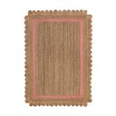 Ručne tkaný jutový koberec v ružovo-prírodnej farbe 160x230 cm Grace – Flair Rugs