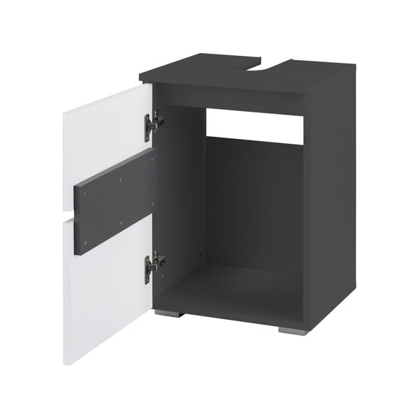 Bielo–antracitová skrinka pod umývadlo 40x55 cm Wisla – Støraa-image-2