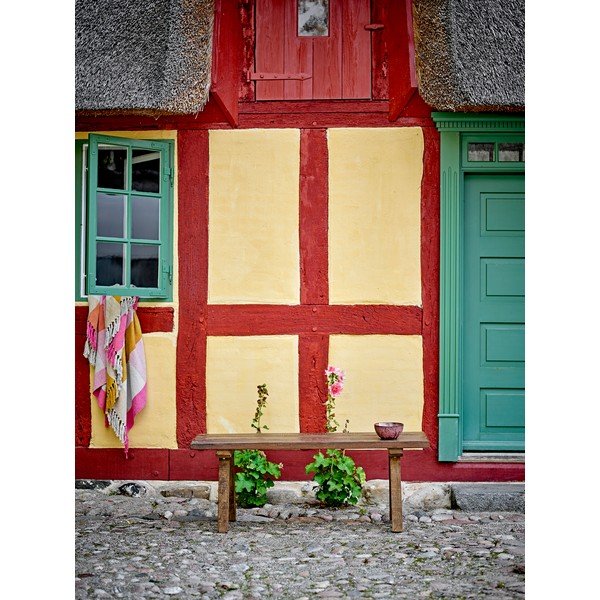 Drevená záhradná lavica v prírodnej farbe Brosse – Bloomingville-image-1