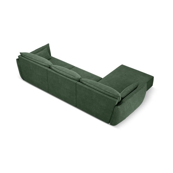 Tmavozelená rohová pohovka (ľavý roh) Vanda - Mazzini Sofas-image-3