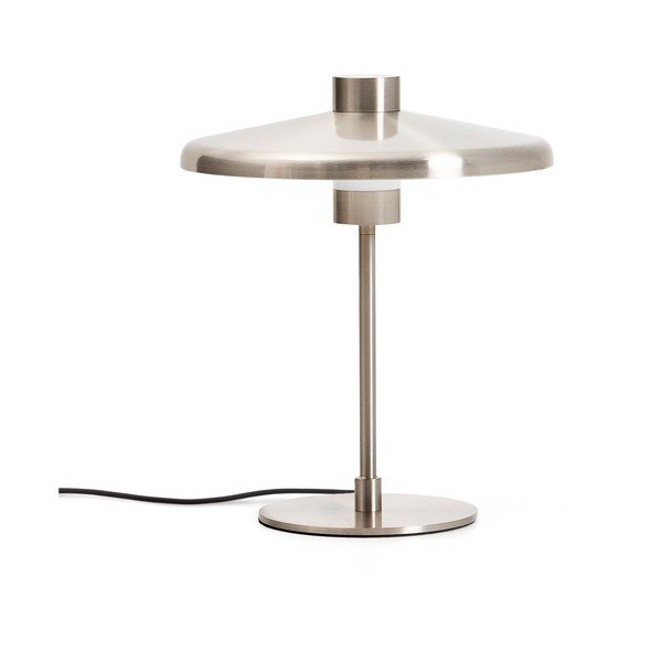 Stolová lampa v striebornej farbe s kovovým tienidlom (výška  32,5 cm) Nuvira – Kave Home
