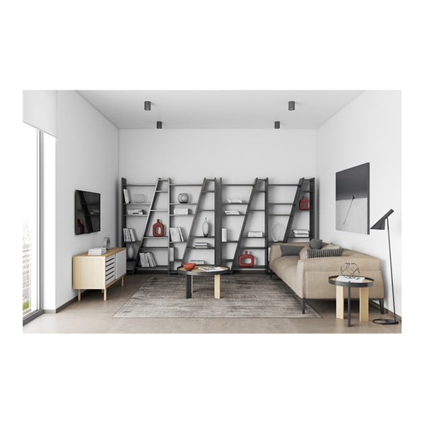 Matná čierna knižnica TemaHome Delta-image-4