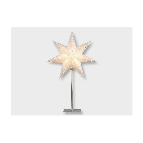 Krémová svietiaca hviezda so stojanom Best Season Sensy Mini, 55 cm
