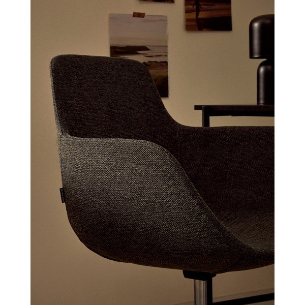 Tmavosivá kancelárska stolička Tissiana – Kave Home-image-3
