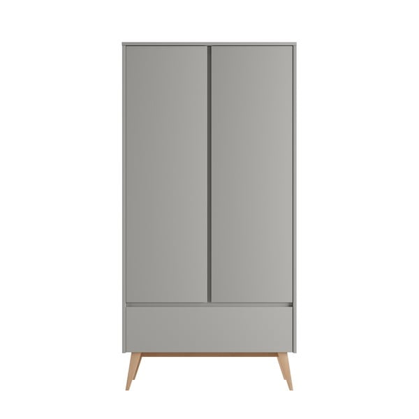 Sivá detská šatníková skriňa 100x52,5 cm Swing – Pinio-image-3