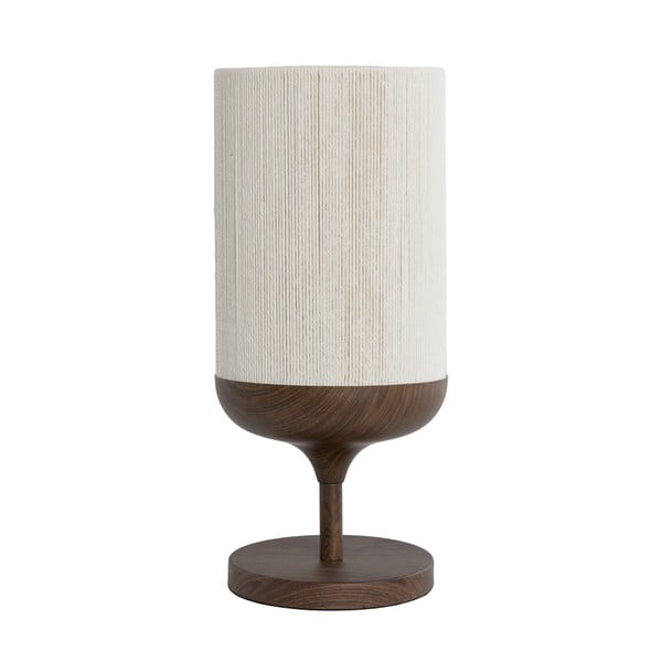 Tmavohnedá stolová lampa s textilným tienidlom (výška 50 cm) Dania – Light & Living-image-2
