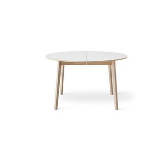 Rozkladací jedálenský stôl s bielou doskou Hammel Single Ø130
