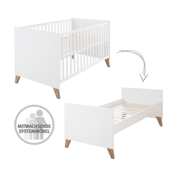 Postieľka v bielo-prírodnej farbe 70x140 cm Ole – Roba-image-3