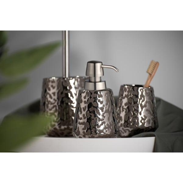 Keramický téglik na zubné kefky v striebornej farbe Burgos – Wenko-image-4