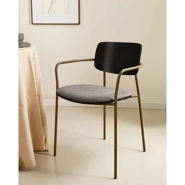 Sivo-hnedá jedálenská stolička Maureen – Kave Home-image-1