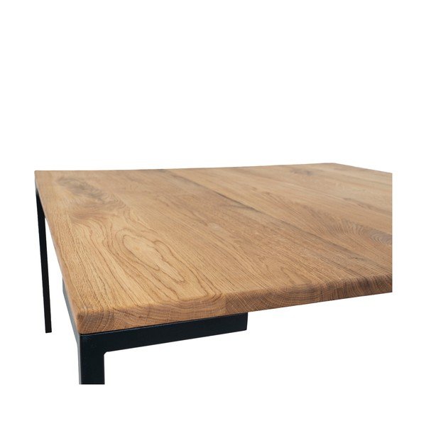 Čierny konferenčný stolík s doskou z dubového dreva House Nordic Lugano, 90 x 90 cm-image-2