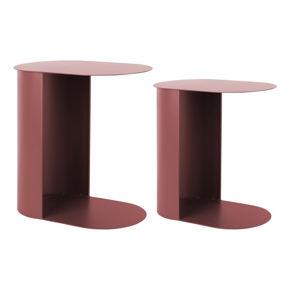 E-shop Kovové odkladacie stolíky v súprave 2 ks 30x45 cm Riqueza Oval – Leitmotiv