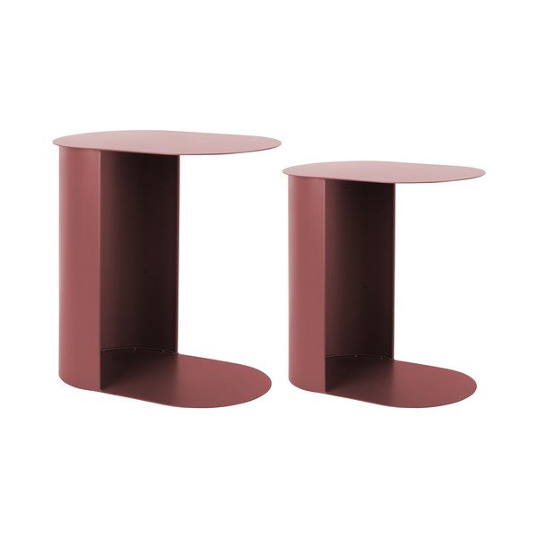 Kovové odkladacie stolíky v súprave 2 ks 30x45 cm Riqueza Oval – Leitmotiv