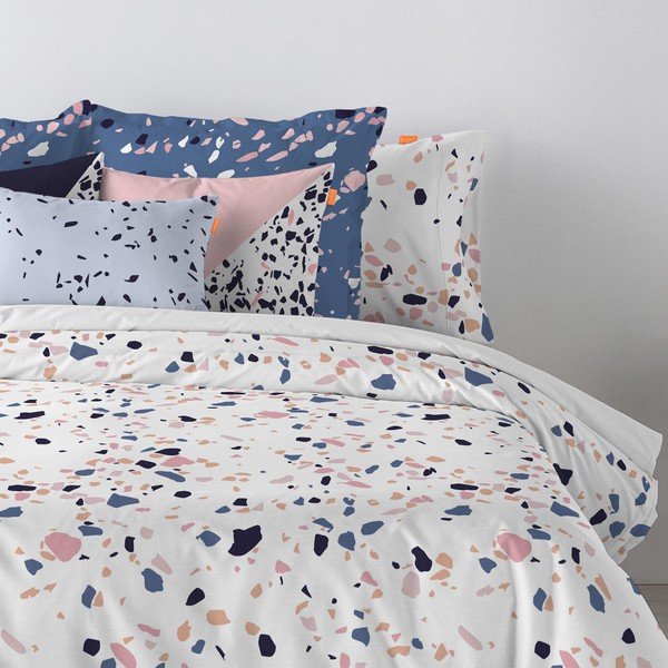 Bavlnená obliečka na vankúš Blanc Terrazzo, 60 × 60 cm-image-1