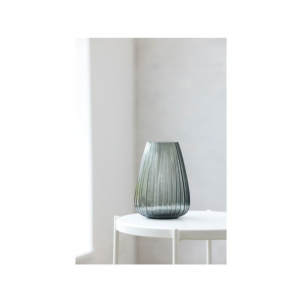 Sivá sklenená váza Bitz Kusintha, výška 22 cm-image-3