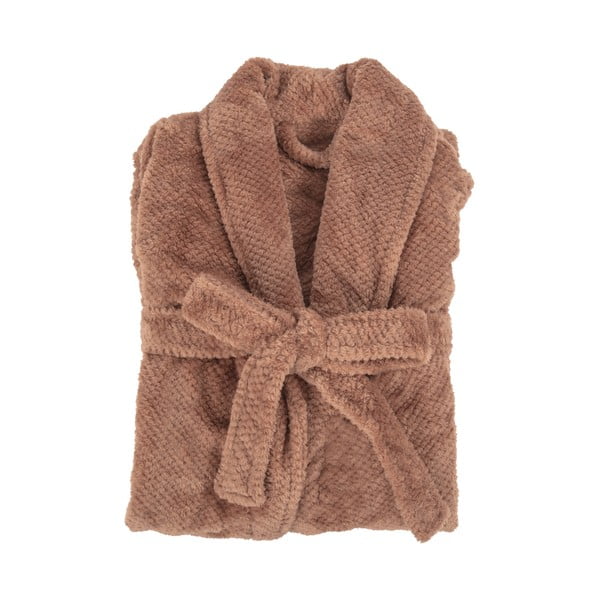 Hnedý župan z mikroplyšu veľkosť L/XL Pippa – Tiseco Home Studio-image-2