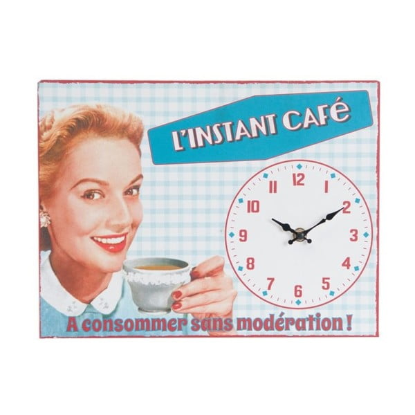 Nástenné hodiny Instant Café, 32x24 cm