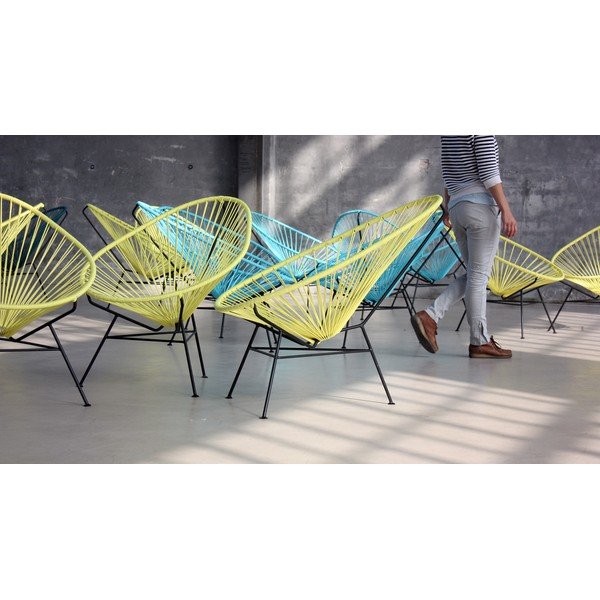 Kreslo Acapulco, čierne, dĺžka 100 cm-image-4