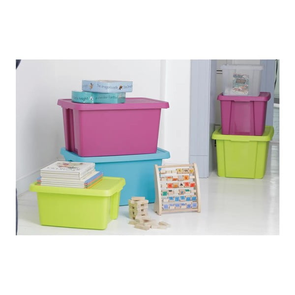 Modrý úložný box s vekom Curver Essentials, 45 l-image-3