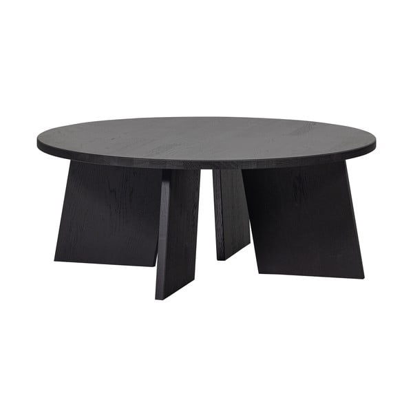 Čierny okrúhly konferenčný stolík ø 90 cm Fries – Basiclabel