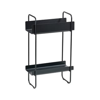 Čierny kovový konzolový stolík 24x48 cm A-Console - Zone