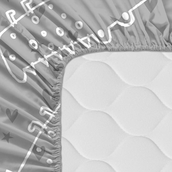 Detská bavlnená plachta Moshi Moshi Best Buddies, 90 x 200 cm-image-1