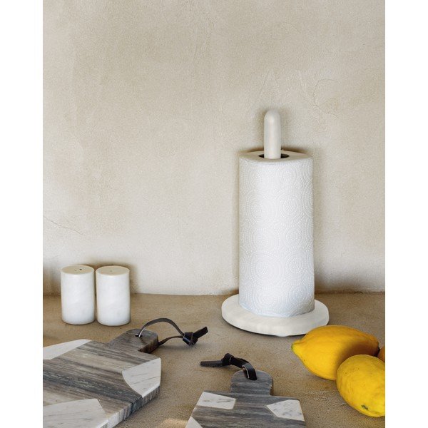 Biely kamenný držiak na kuchynské utierky Kave Home Claria-image-3