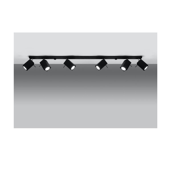 Čierne stropné svietidlo Sollux Toscana 6L-image-1