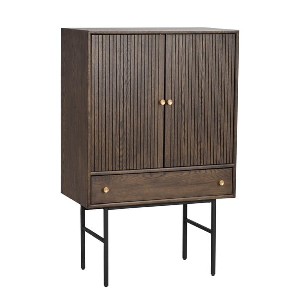 Hnedá komoda s dubovou dýhou Rowico Clearbrook, šírka 79 cm-image-2