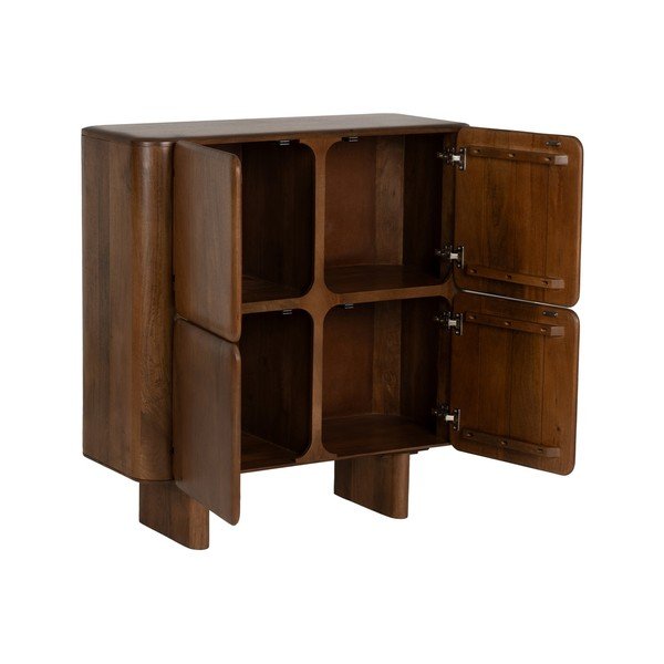 Hnedá skrinka z mangového dreva 104x110x45 cm Nosy – Ixia-image-2