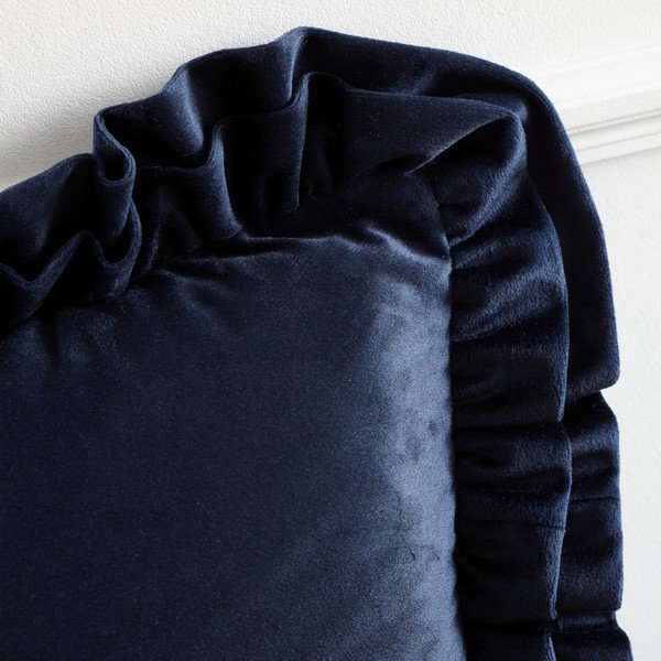 Zamatový dekoračný vankúš 43x43 cm Velvet Double Frill – Catherine Lansfield-image-1