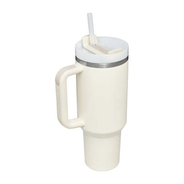Krémovobiela termoska so slamkou z nehrdzavejúcej ocele 1,18 l Quencher H2.0 FlowState Tumbler Cream – Stanley-image-1