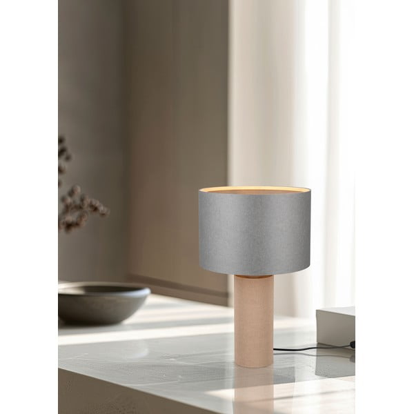 Sivo-béžová stolová lampa (výška 48 cm) Canio – Trio-image-1