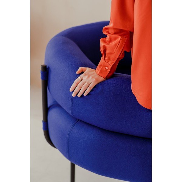 Modré vlnené kreslo Ubi – noo.ma-image-4