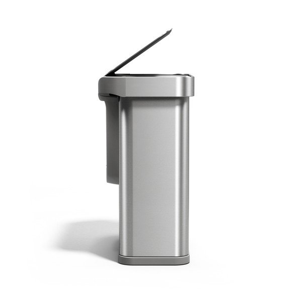 Oceľový odpadkový kôš 34+24 l na triedený odpad/bezdotykový v striebornej farbe Dual Sensor – simplehuman-image-4