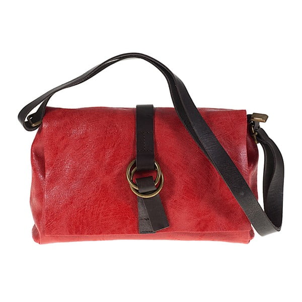 Červená kožená kabelka Giulia Bags Debra
