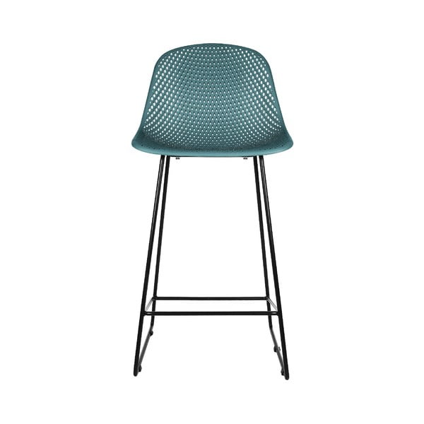 Modrá barová stolička Leitmotiv Diamond Mesh