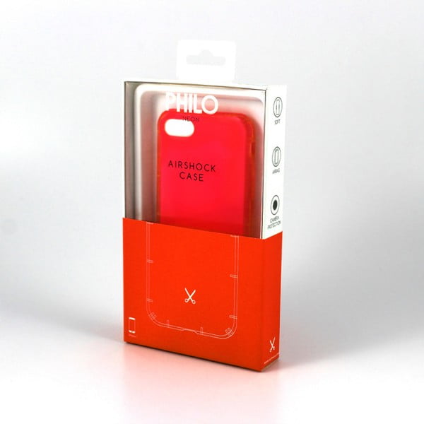 Červený ochranný kryt pre iPhone 7 a 8 s ochranou Air Shock Philo Smart