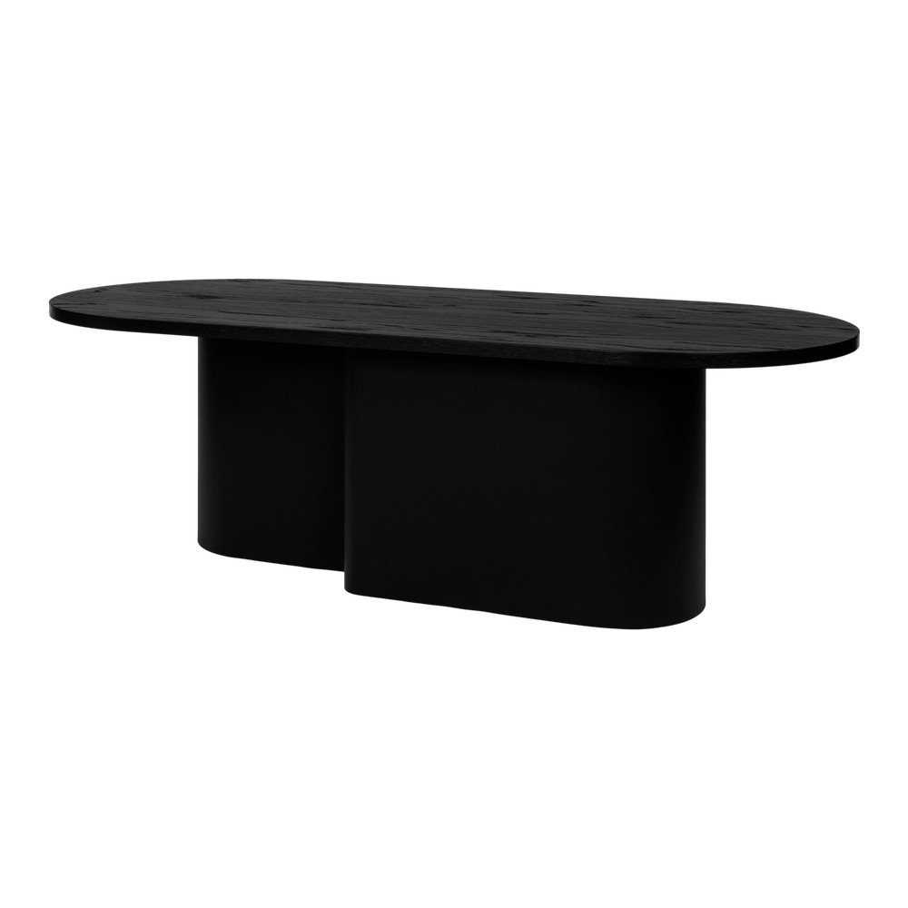 E-shop Čierny konferenčný stolík s doskou v dubovom dekore 50x115 cm Looi – noo.ma
