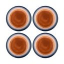 Modré/oranžové kameninové taniere v súprave 4 ks ø 27 cm Tatum – Bloomingville