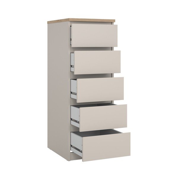 Krémovobiela komoda 40x111x50 cm Naia – Tvilum-image-3