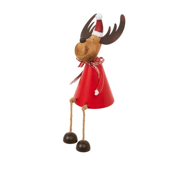 Dekorácia Archipelago Red Sitting Reindeer, 15 cm