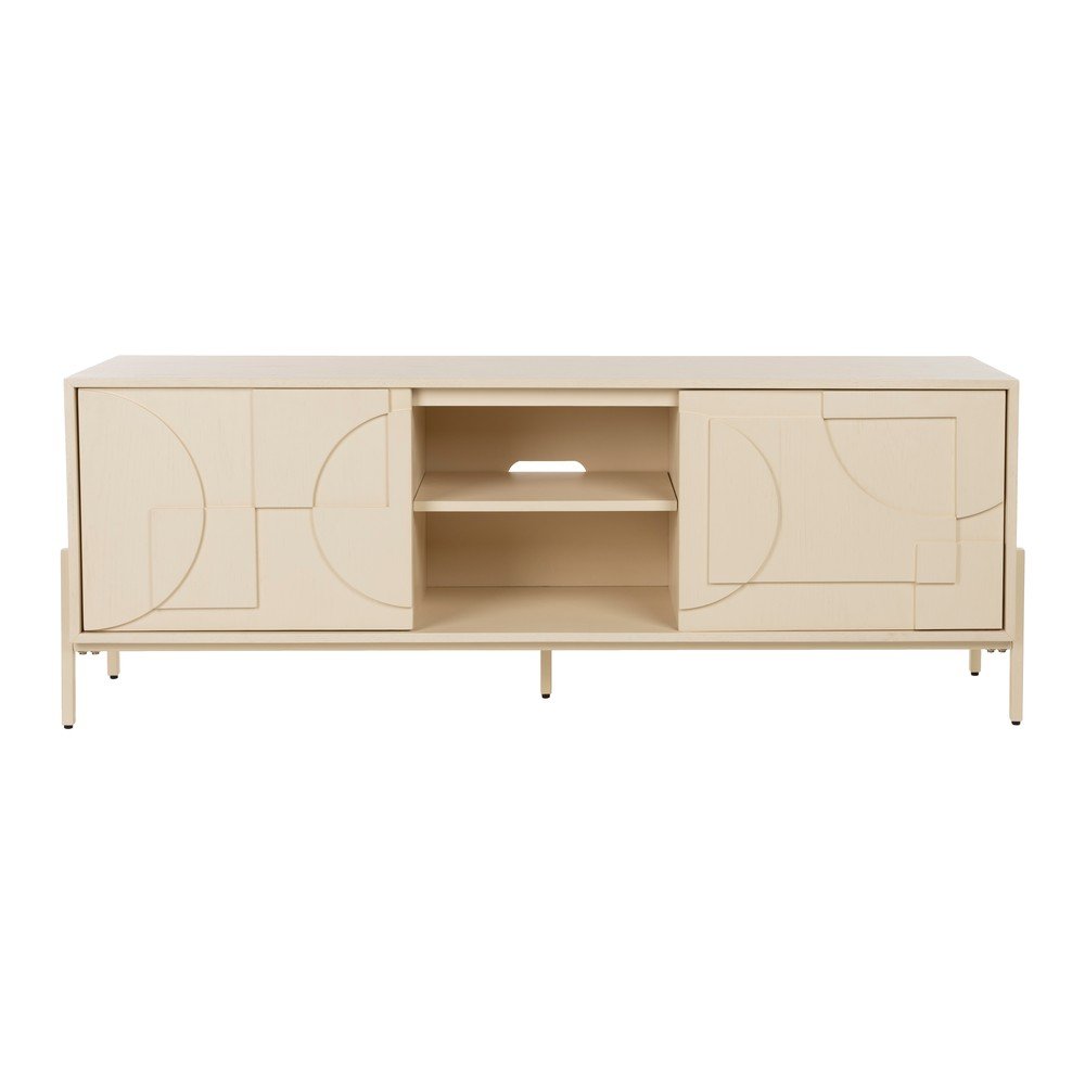 E-shop Béžový TV stolík v dekore duba 160x60x40 cm Faces – Zuiver