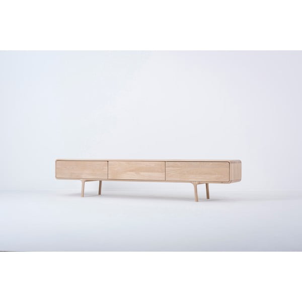 TV komoda z masívneho dubového dreva s 3 zásuvkami Gazzda Fawn-image-2