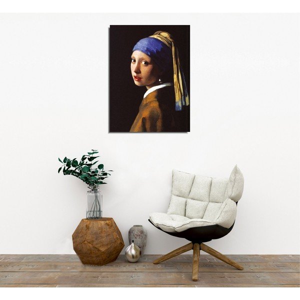 Nástenná reprodukcia na plátne Johannes Vermeer The Girl with Pearl, 30 × 40 cm-image-1