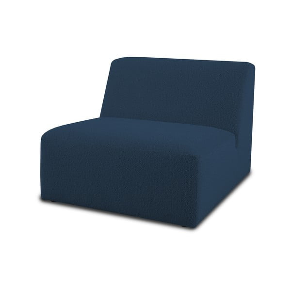 Tmavomodrý modul pohovky z textílie buklé (stredový diel) Roxy – Scandic-image-1