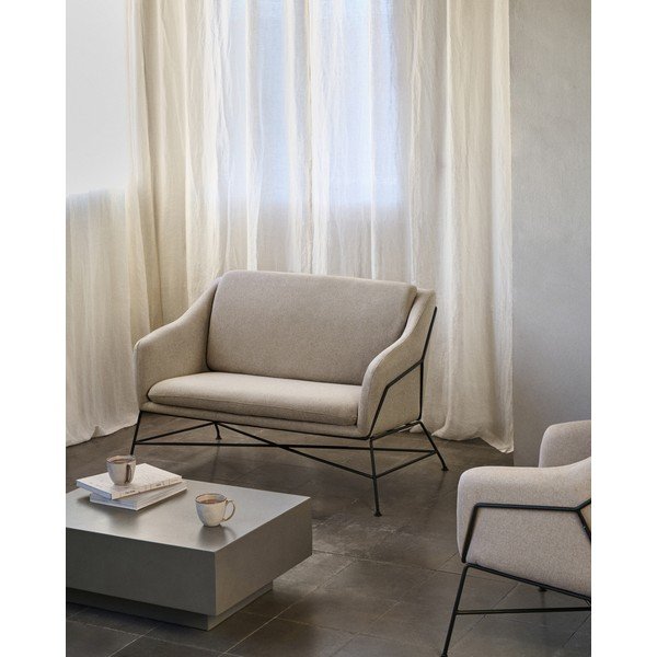 Béžová pohovka 128 cm Brida – Kave Home-image-4