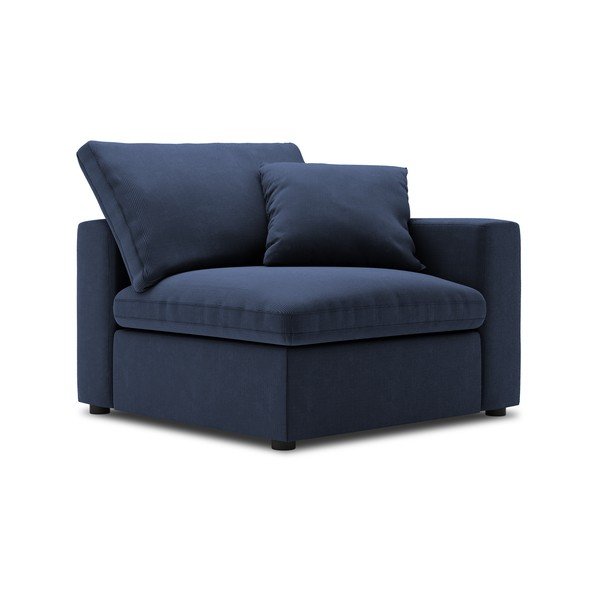 Tmavomodrá rohová časť modulárnej menčestrovej pohovky Windsor & Co Sofas Galaxy, pravý roh-image-2
